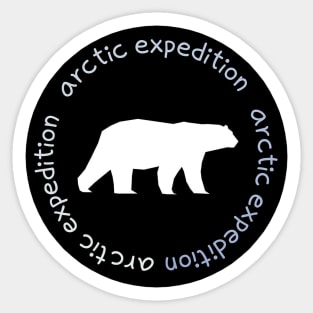 arctic expedition,polar bear Sticker